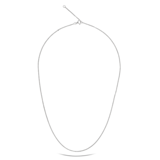 Catena in Platino Forzata Battuta 025