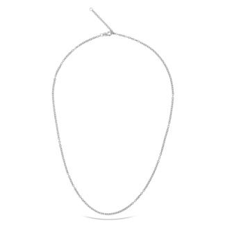 Catena in Platino Forzata Battuta Sole 040