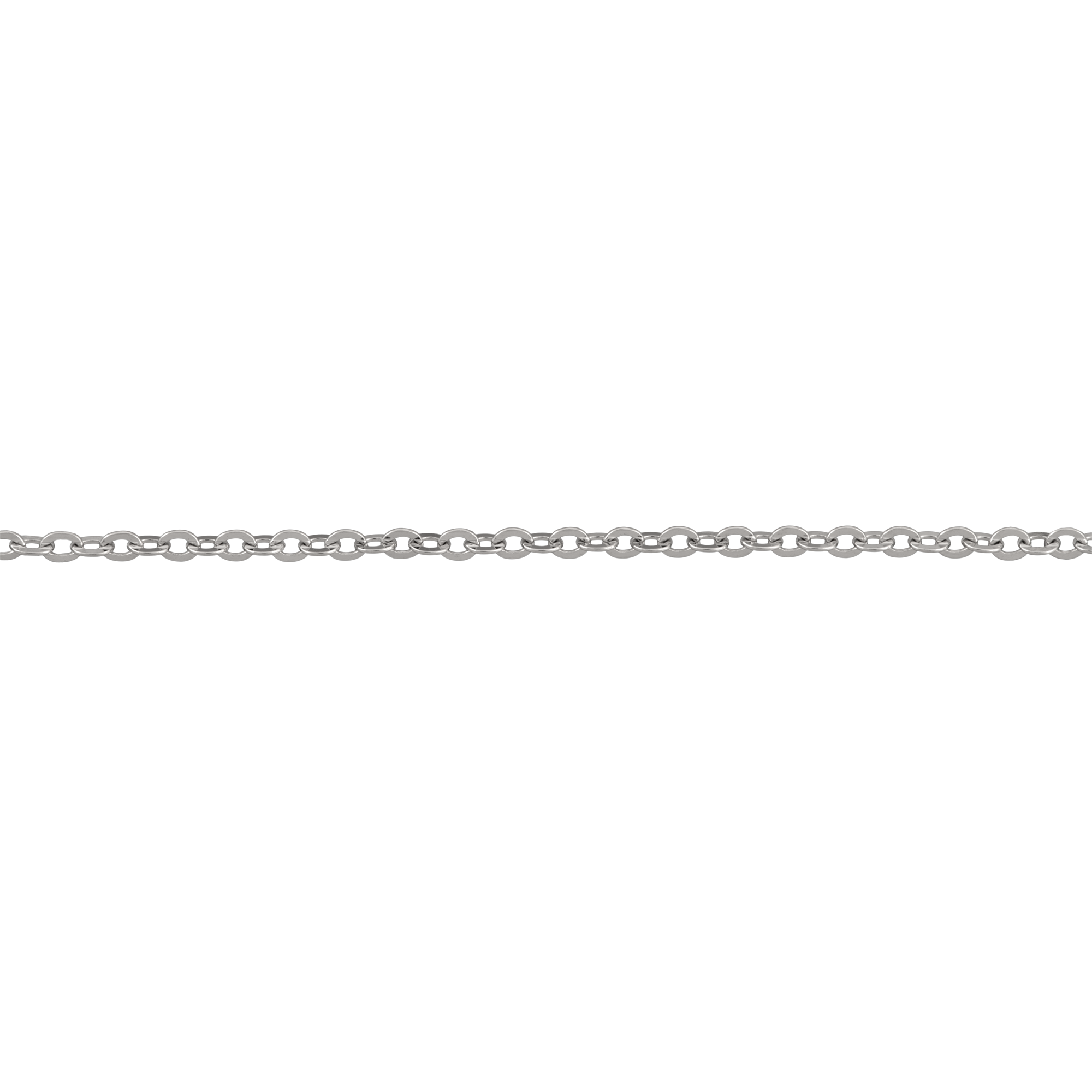 Catena in Platino Forzata Battuta 030 - immagine 2
