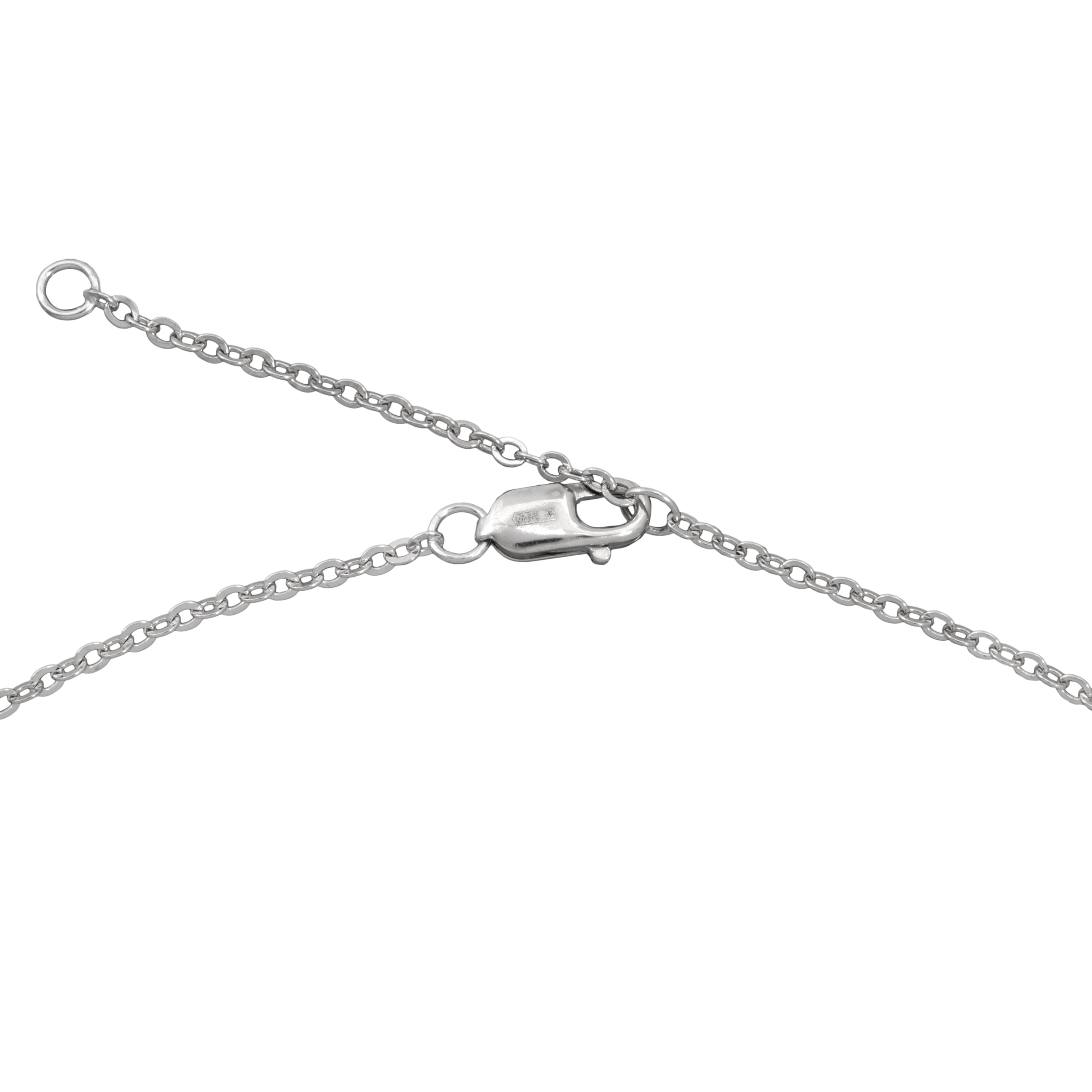 Catena in Platino Forzata Battuta 030 - immagine 3