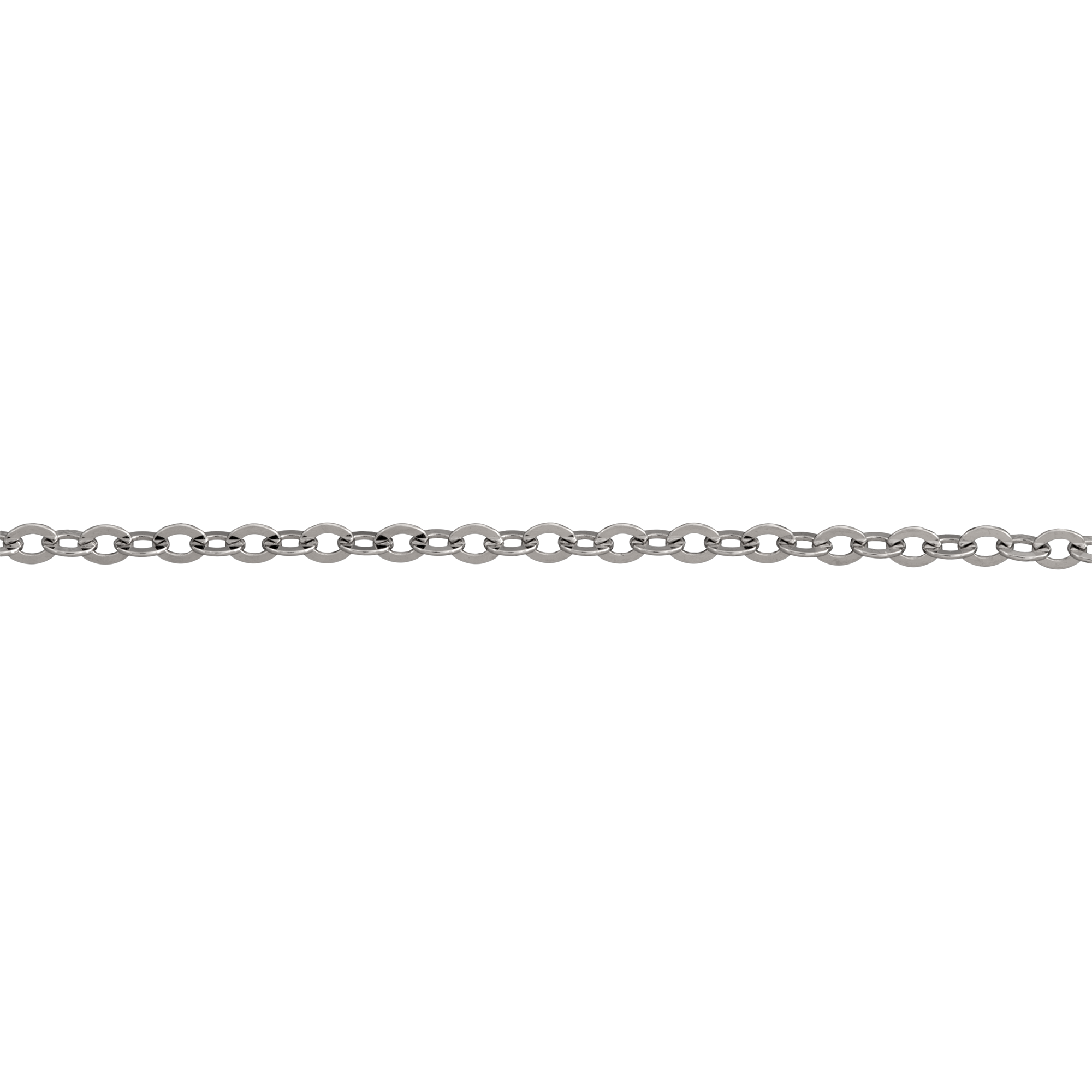 Catena in Platino Forzata Battuta 040 - immagine 3