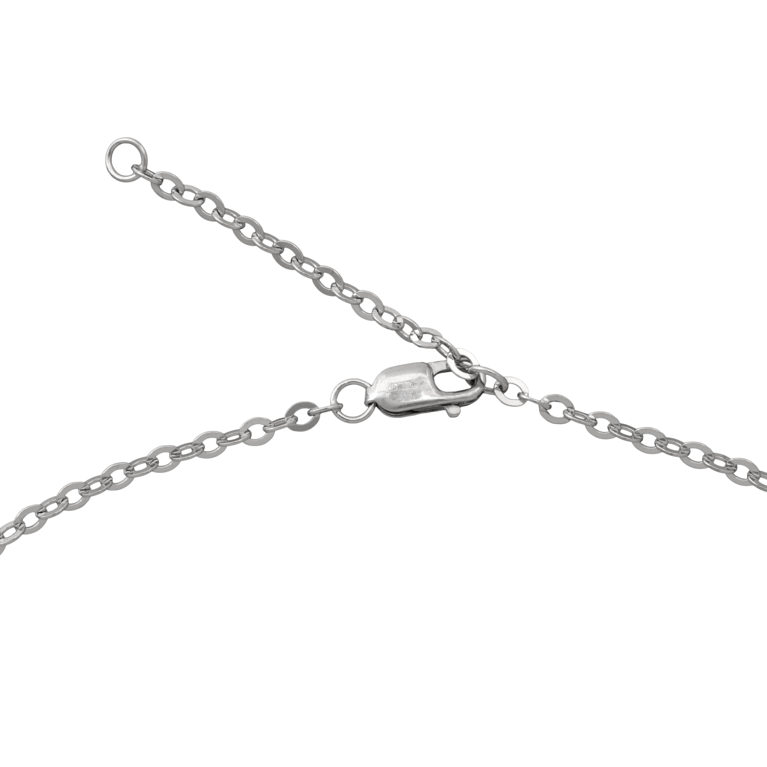 Catena in Platino Forzata Battuta 040 - immagine 2